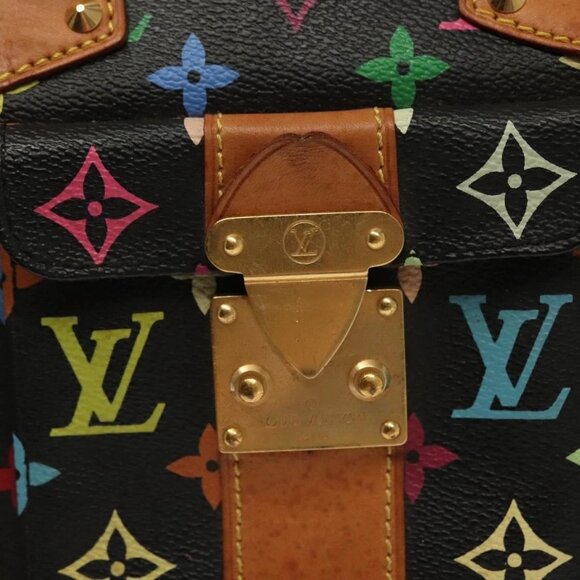 LOUIS VUITTON Monogram Multicolor Speedy 30 Hand Bag Black M92642 LV Auth fm4819 - Picture 10 of 16